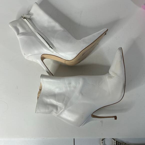ZARA White Heeled Booties Size 37 - Picture 5 of 7